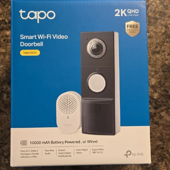 Tapo D225 Video Doorbell with Chime - Picture 2 of 6